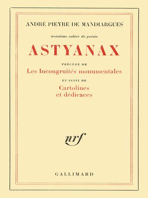 cover image of Astyanax / Cartolines et dédicaces / Les Incongruités monumentales